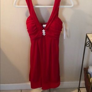 DEB red short dress